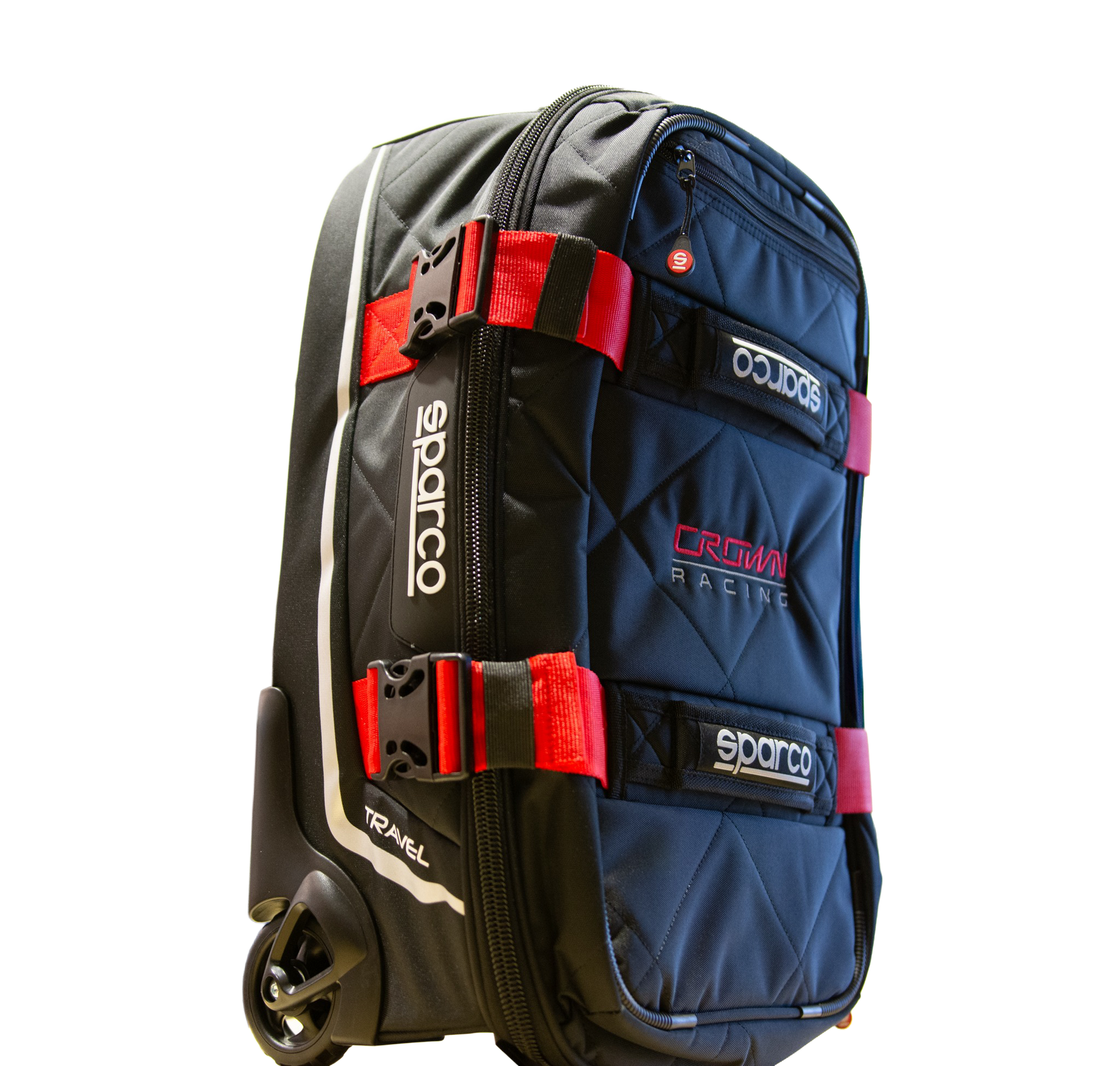 Crown Racing Sparco Travel Rolling Bag