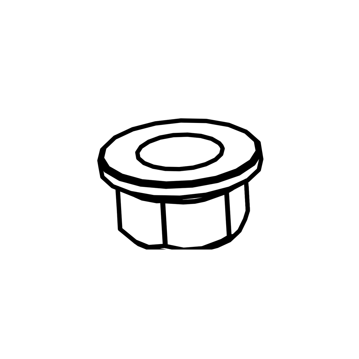 7M12/020 - M12 x 1.5 K Nut, Radical parts catalogue drawing