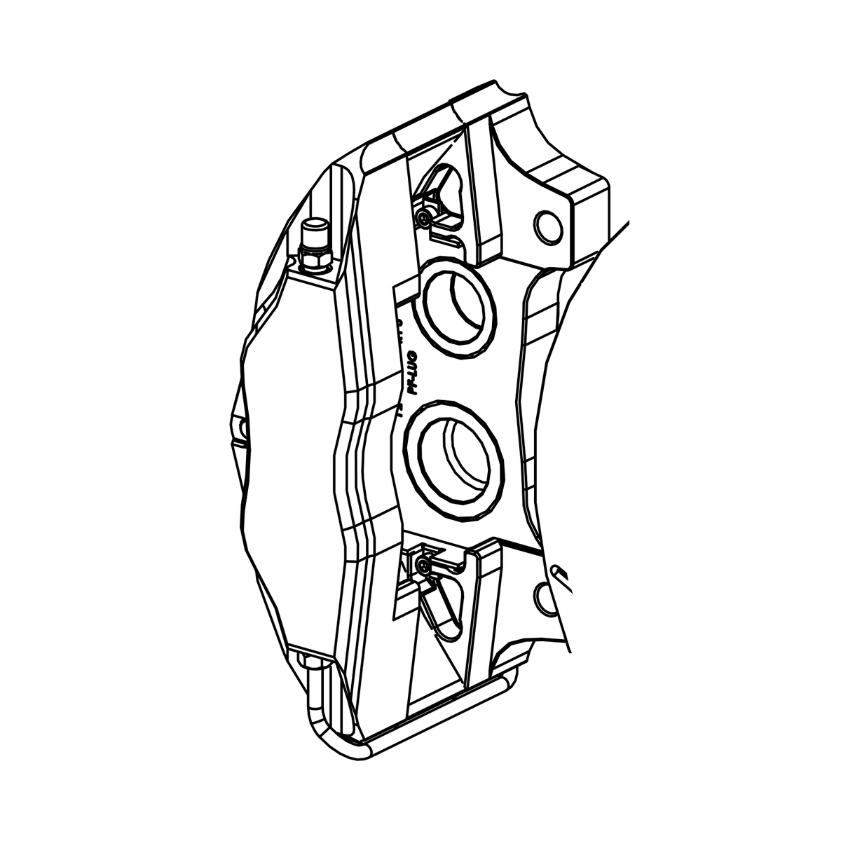 BC0004 - Brake Caliper Rear LH Float, Radical parts catalogue drawing