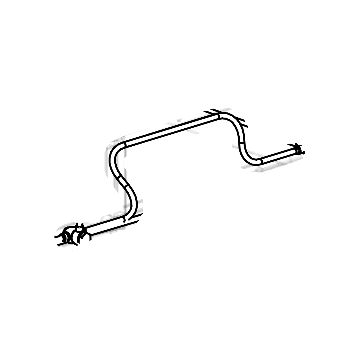 BL0178 - Rear Hardline to Master Cylinder, Radical parts catalogue drawing