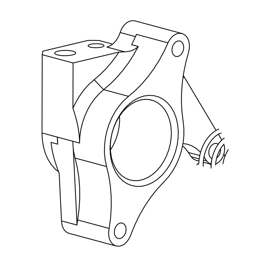 BM0008 - Clutch Slave Cyl Housing, Radical parts catalogue drawing