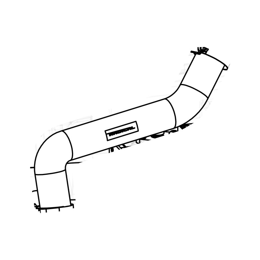 ERT0064 - Water Pump Outlet Hose, Radical parts catalogue drawing
