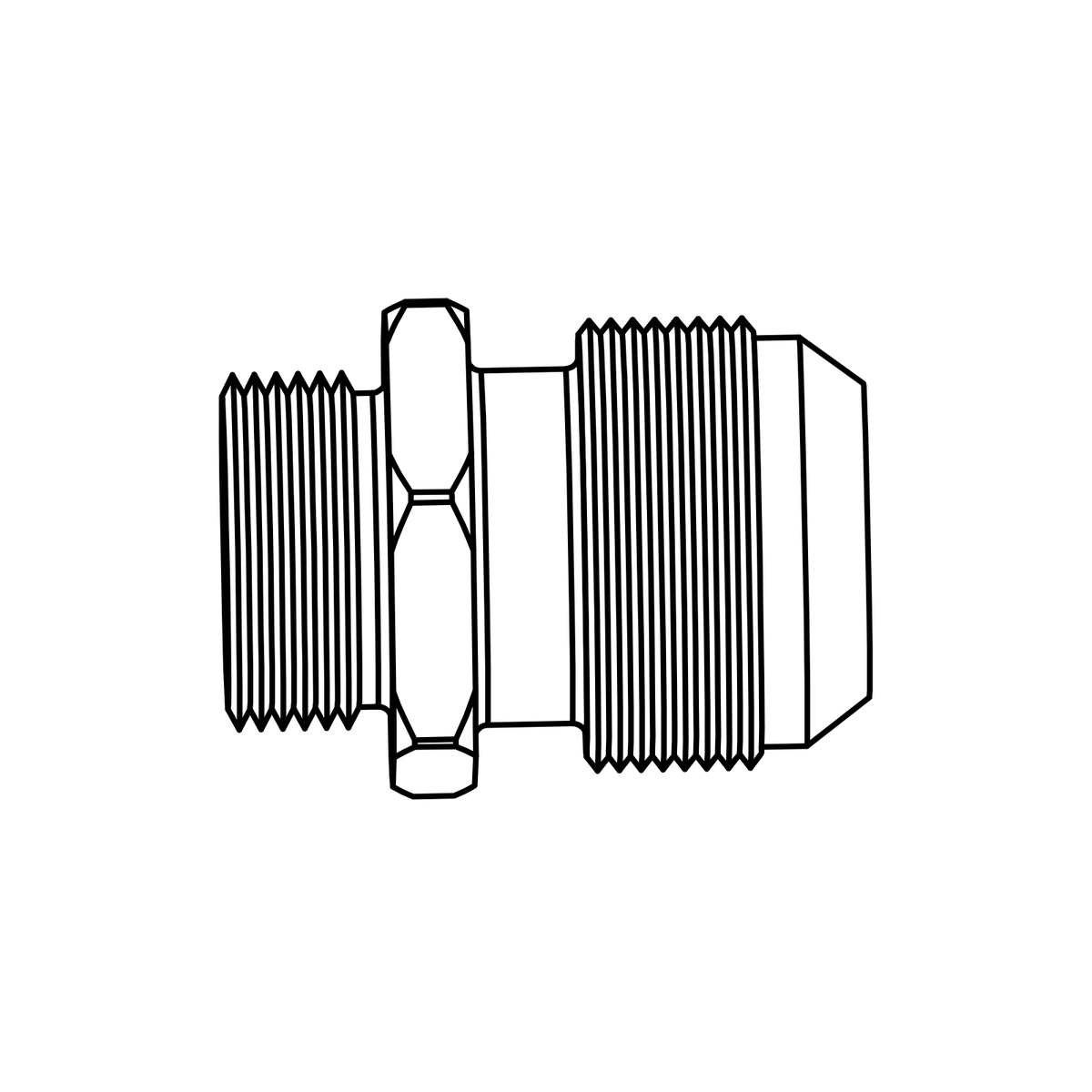 ESD0018 - Dry Sump Fitting -16, Radical parts catalogue drawing