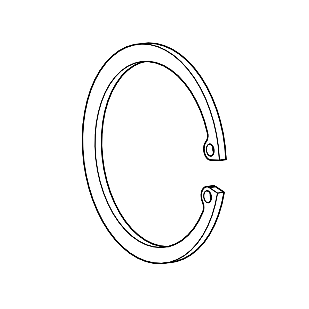 FR0012 - Circlip 44 mm, Radical parts catalogue drawing