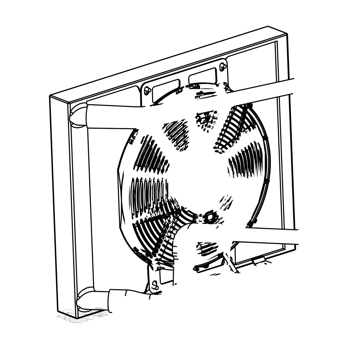 HR0045 - Radiator LH, Radical parts catalogue drawing