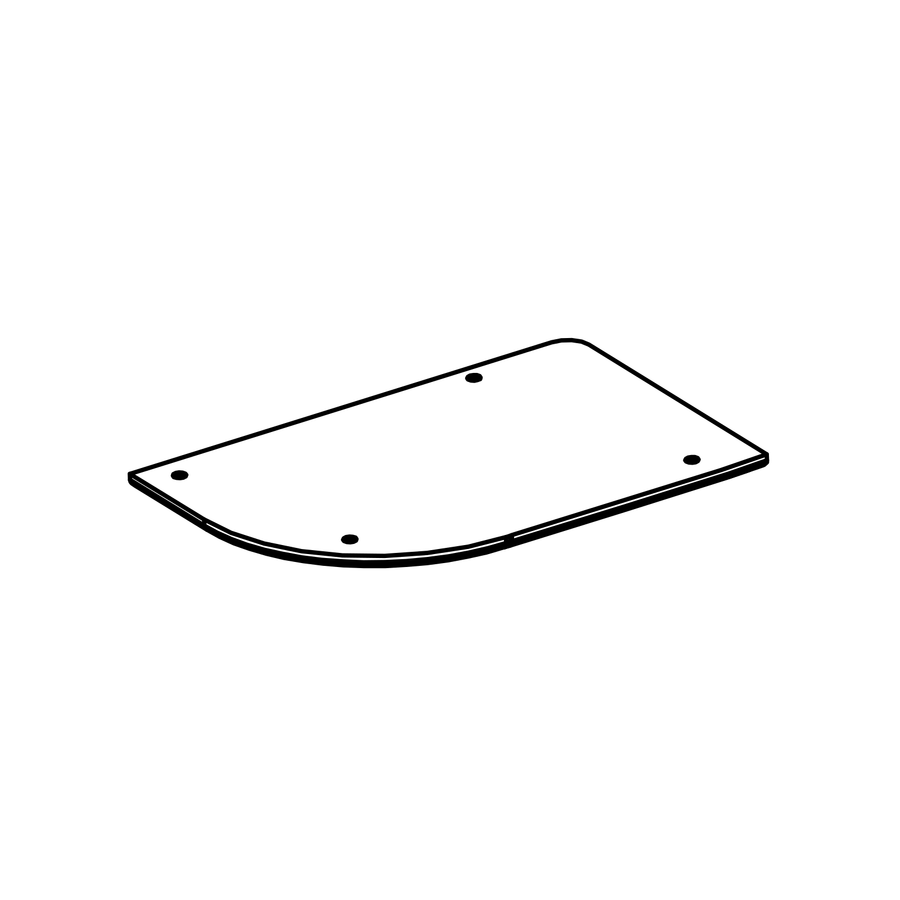 MU0106 - Carbon Fr Diffuser Corner Wear Pad RH, Radical parts catalogue drawing