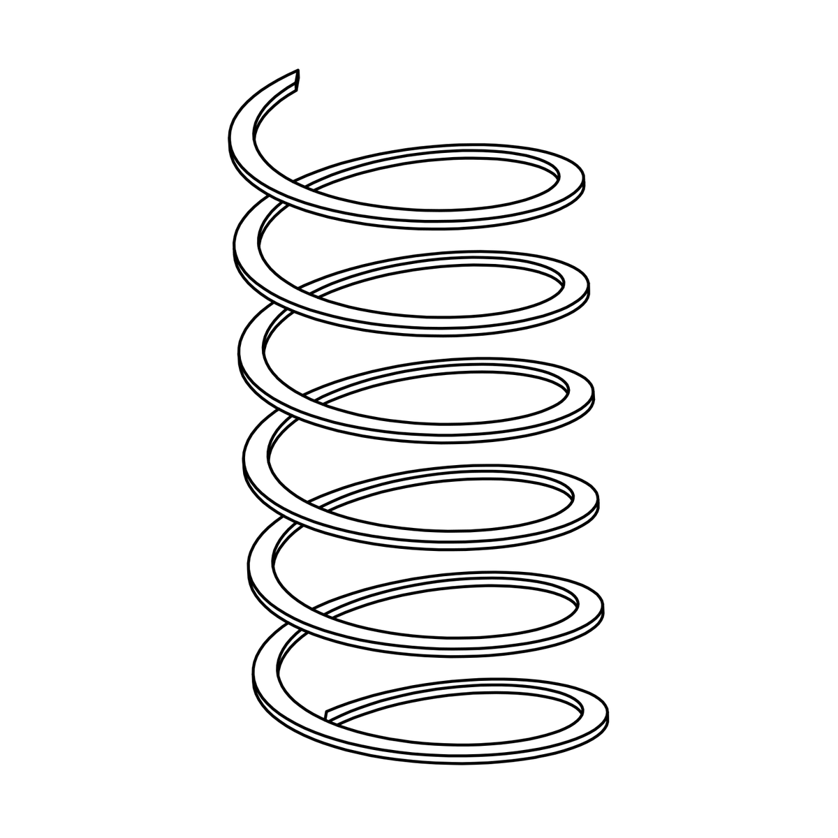 SS0096 - Intrax Helper Spring, Radical parts catalogue drawing