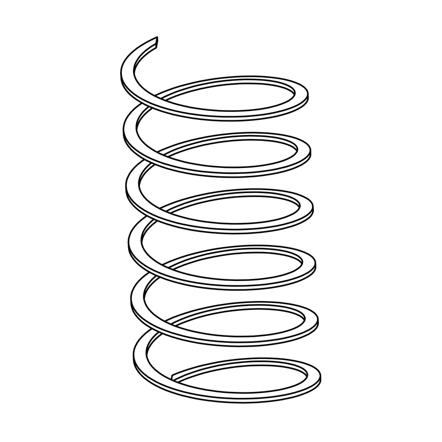 SS0096 - Intrax Helper Spring, Radical parts catalogue drawing