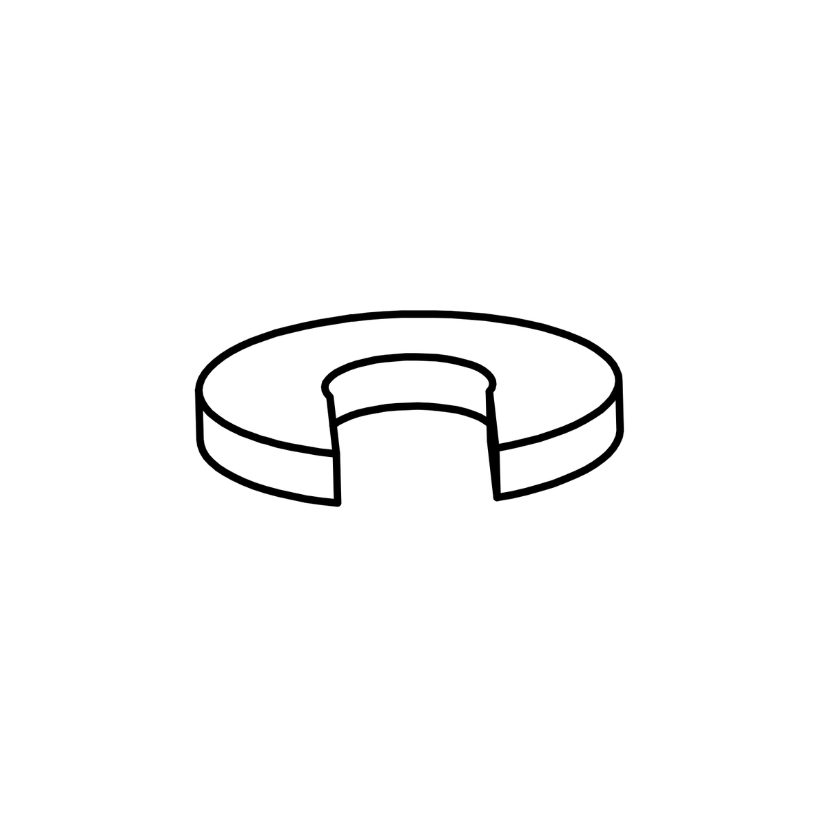 SS0158 - Front Damper Packer 5mm, Radical parts catalogue drawing