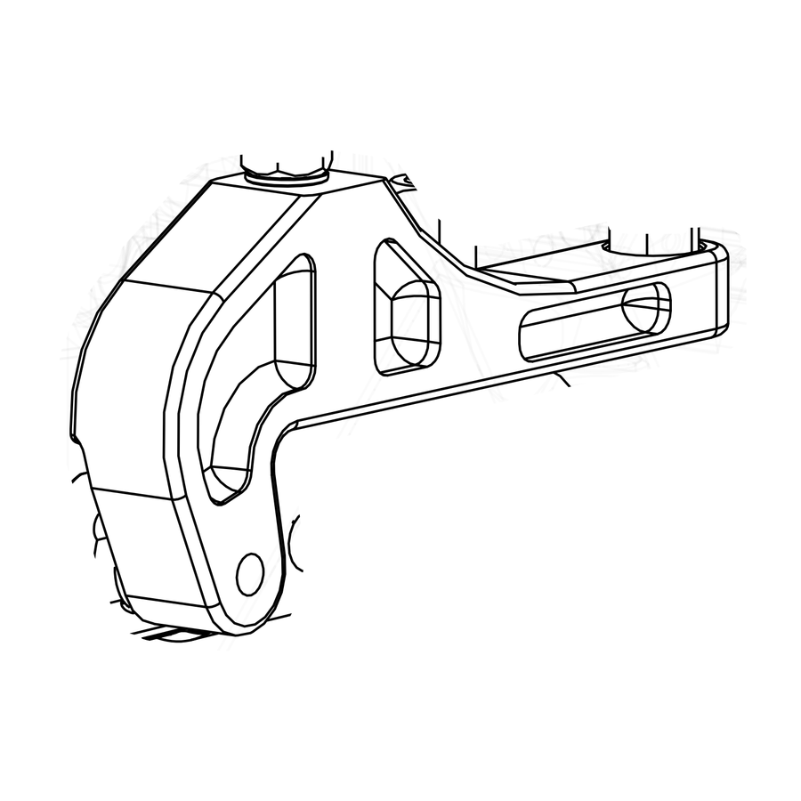 TP0015 - Power Shifter Bracket, Radical parts catalogue drawing