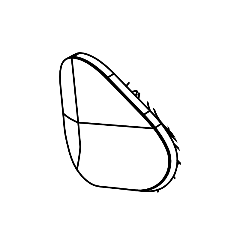 AH0191 - RH Headrest Pad (Upholstered)