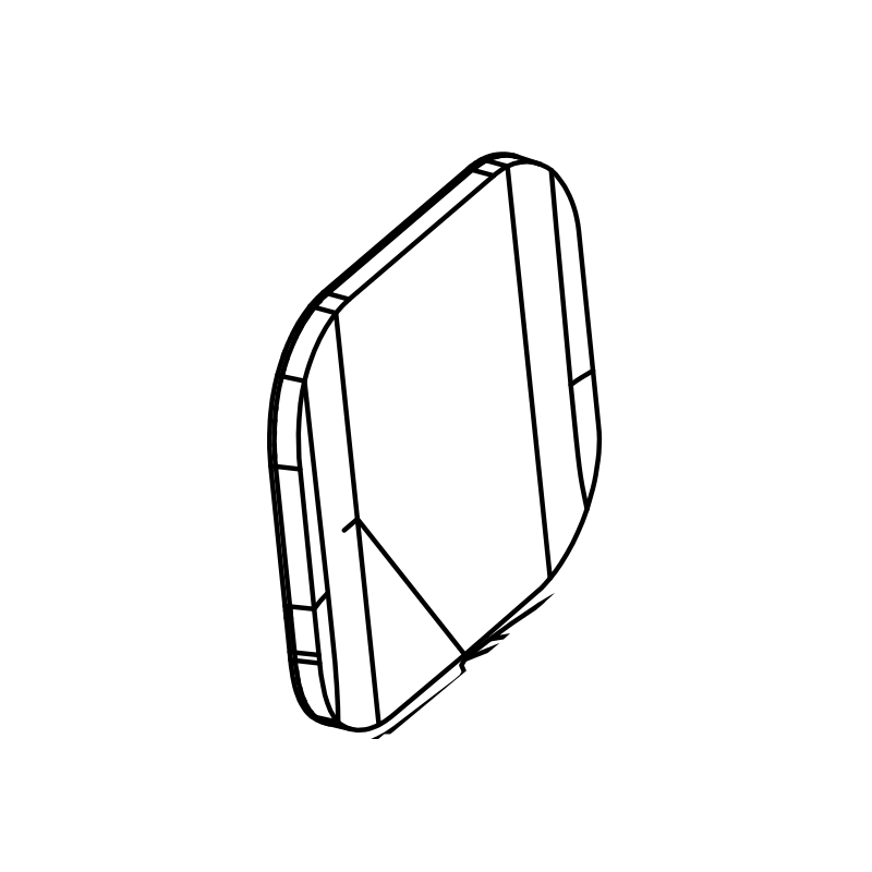 AH0193 - Middle Headrest Pad (Upholstered)