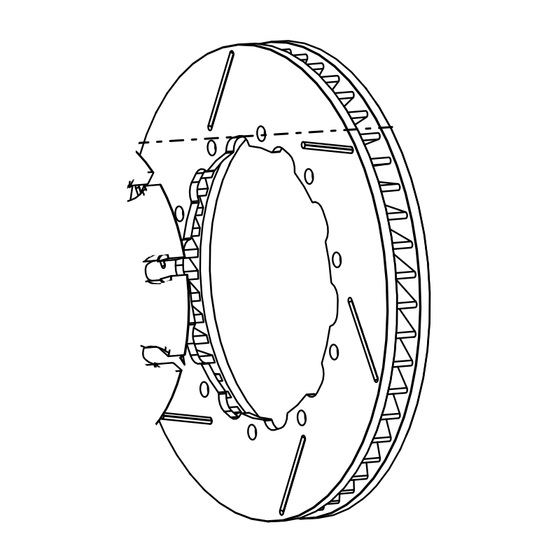 RAD-BD0133 - Rotor, Brake, Front RH, Floating, Radical SR10, 300mm