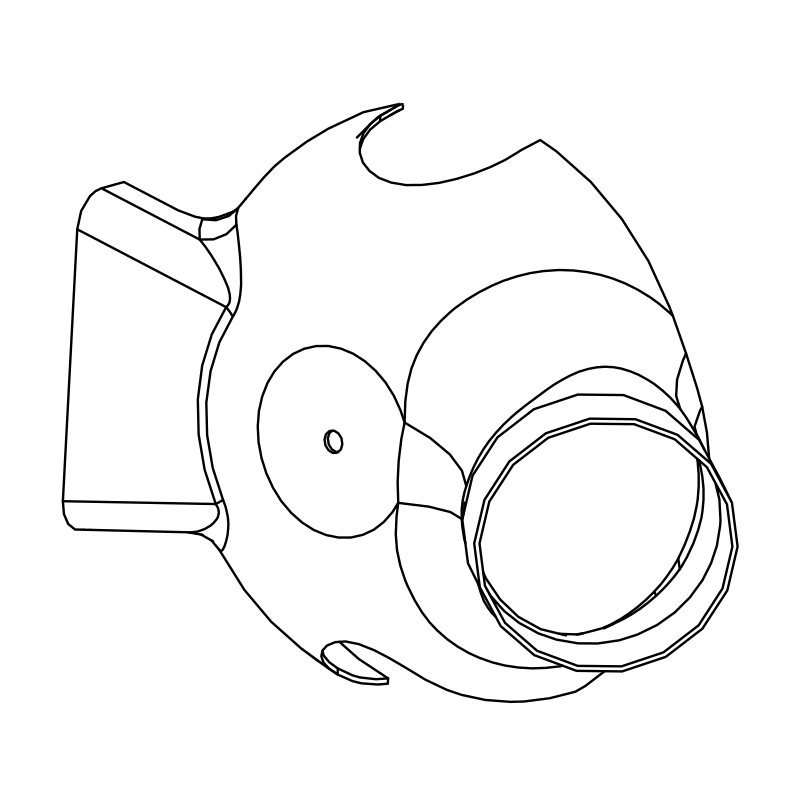 RAD-BE0055/C1 - Brake Duct, Carbon, SR10, Fabricated Uprights, Front Left