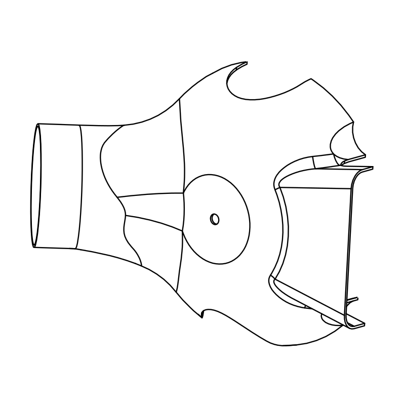 RAD-BE0056/C1 - Brake Duct, Carbon, SR10, Fabricated Uprights, Front Right