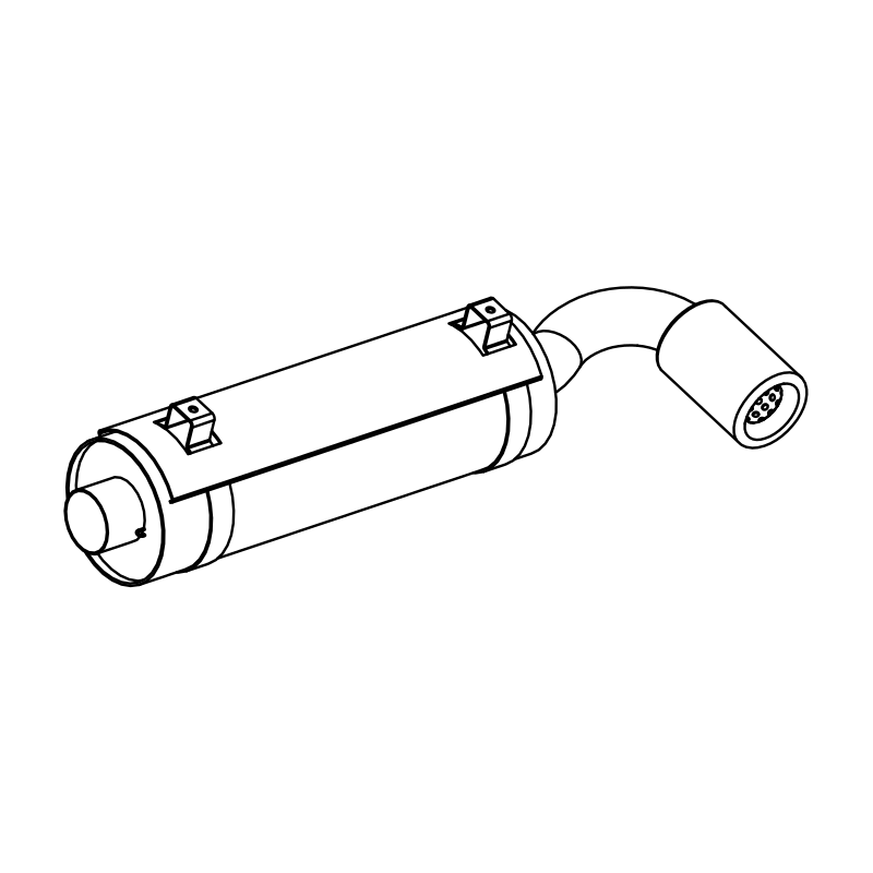 EX0361 - Exhaust SR3 XX Quiet Silencer Long