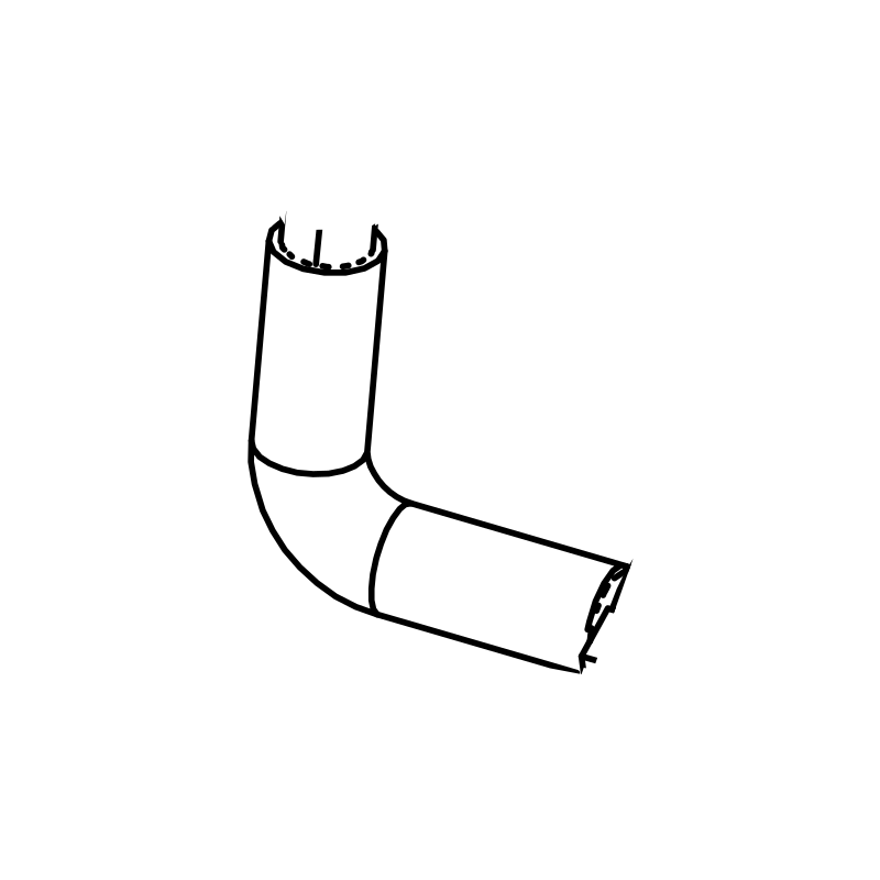 RAD-HH0010 - Lower Radiator Hose, SR10, 90x32 Hose