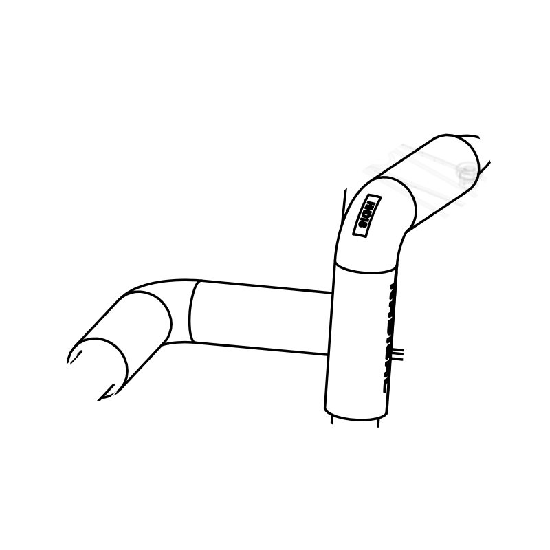 HH0018 - Hose 25mm 90 Deg 110mm