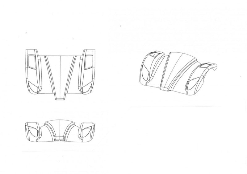 RAD-MN0087/G1 - Nose, White with Louvres, Radical SR3
