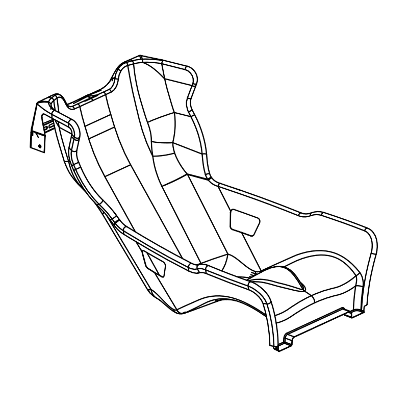 MS0076/G3 - Single Seat Black - SR3XX SR10