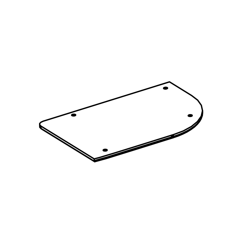 MU0105 - Carbon Fr Diffuser Corner Wear Pad LH
