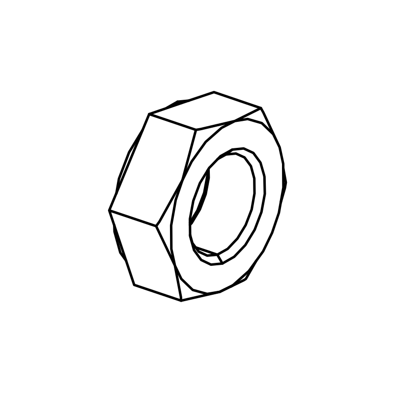 SR0012 - 3/8 Lock Nut LH BZP