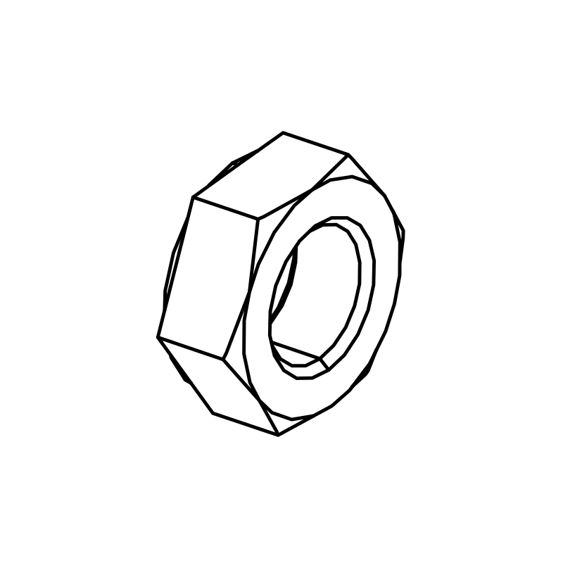 SU0011 - 3/8 Lock Nut BZP