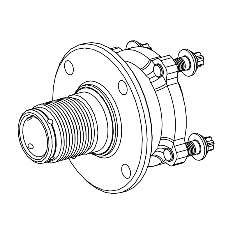 SU0202 - Rear LH Hub Assembly