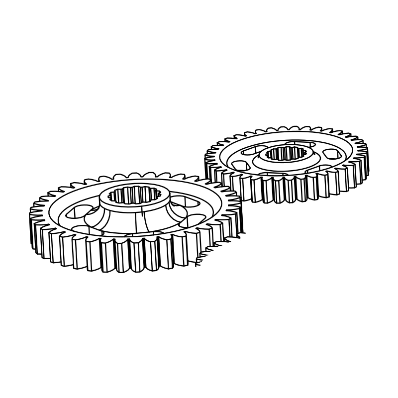 TQ0044 - Ratio Gear Pair (2.770:1)