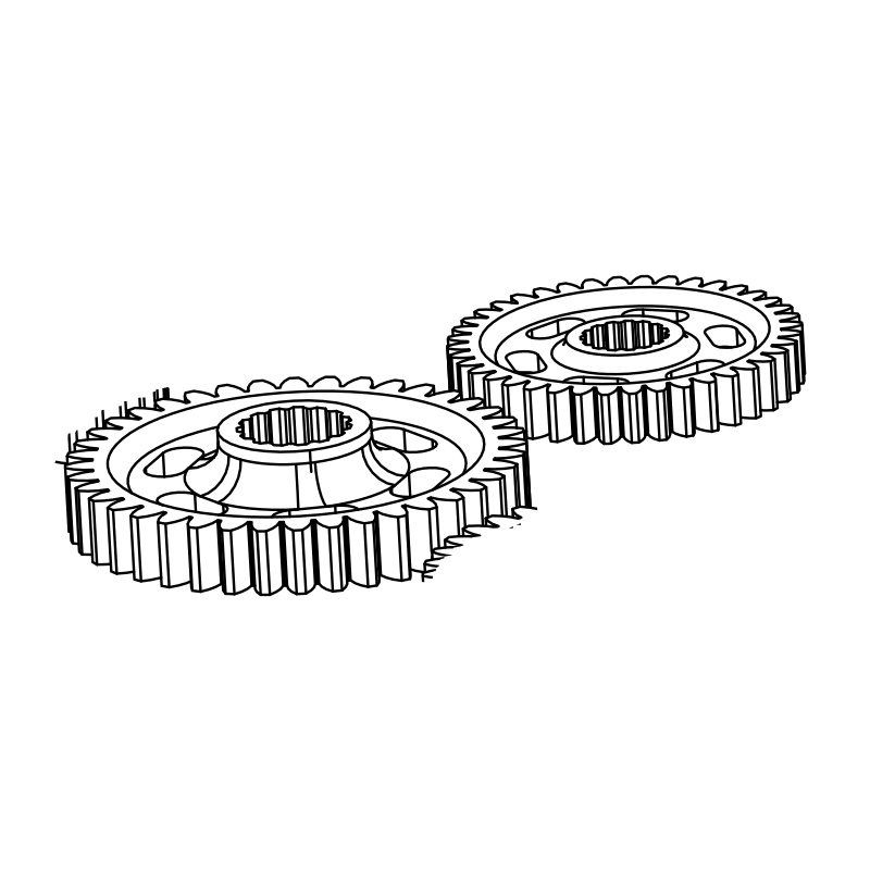 TQ0046 - Ratio Gear Pair (3.07:1)